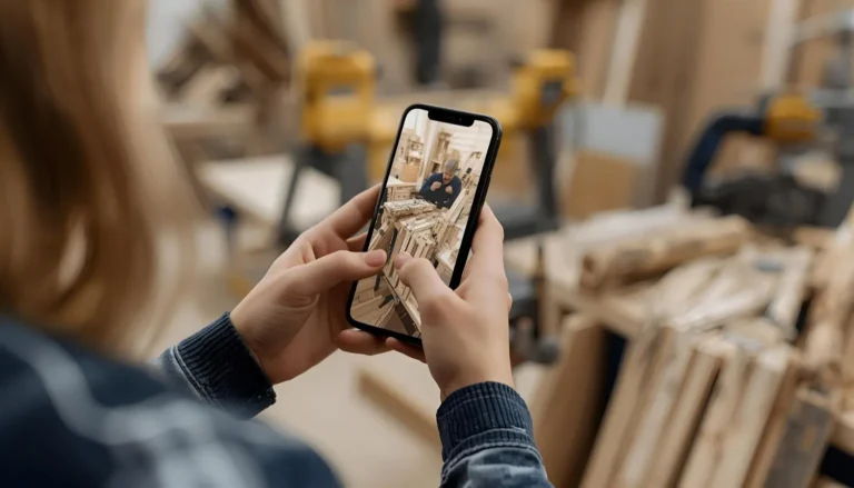 App con herramientas virtuales para carpintería moderna